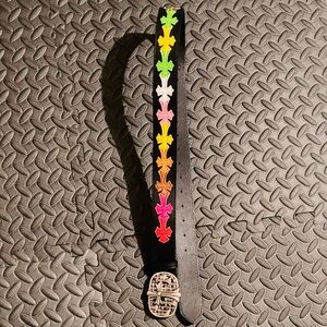 Chrome Hearts Multicolor Cross Belt With Cross Belt Buckle (Fits Size 28-34)